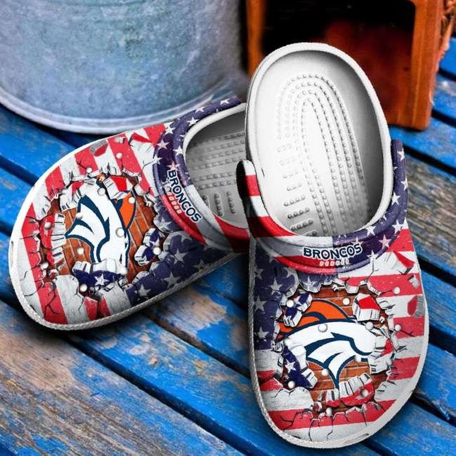 Broncos America Flag Crocs Crocband Clogs
