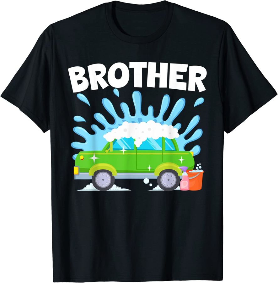 Brother Car Wash Theme Kids Birthday Party Family Matching