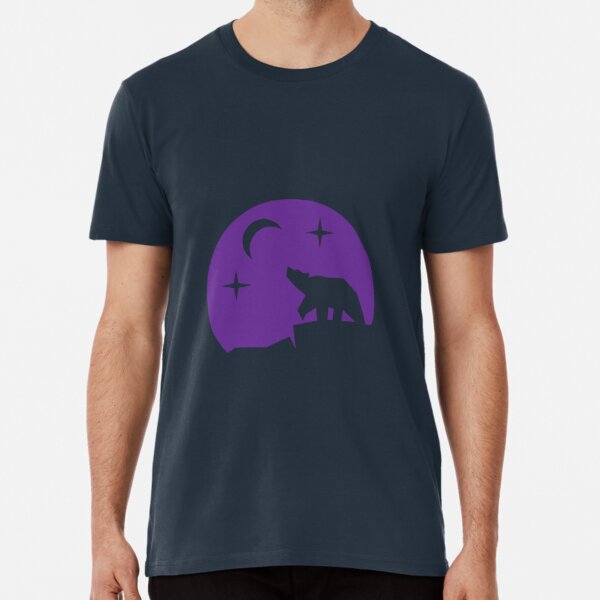 Brown Bear Grizzly Purple Premium T-Shirt