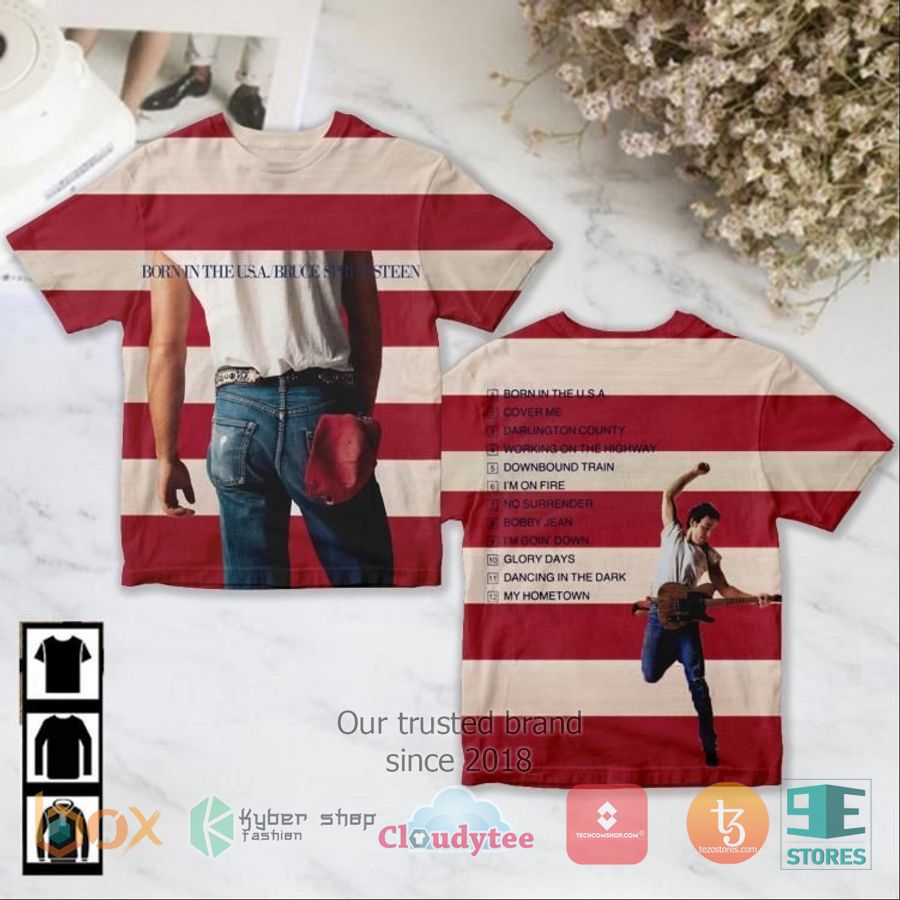 Bruce Springsteen Born In The U.S.A. Album 3D T-Shirt – LIMITED EDITION