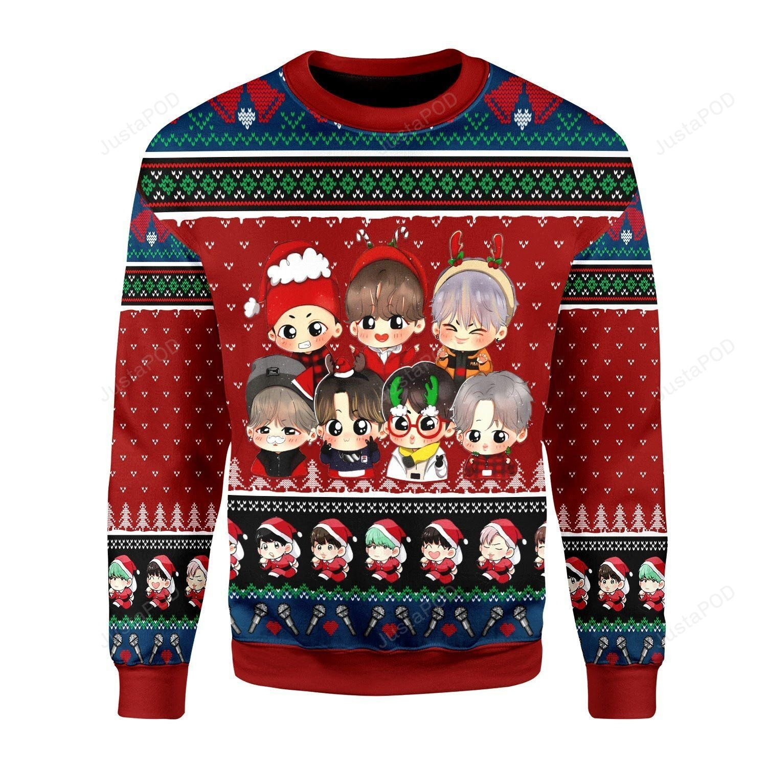 BTS Christmas Ugly Sweater Ugly Sweater Christmas Sweaters Hoodie Sweater
