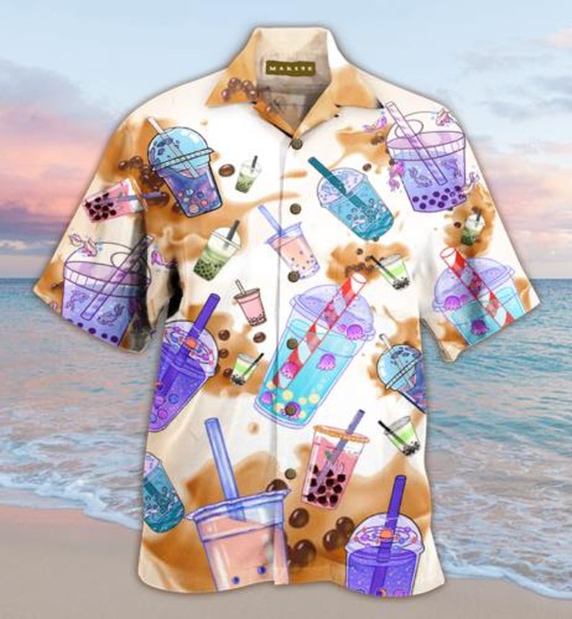 Bubble Tea Hawaiian Shirt Pre11769, Hawaiian shirt, beach shorts, One-Piece Swimsuit, Polo shirt, funny shirts, gift shirts, Graphic Tee