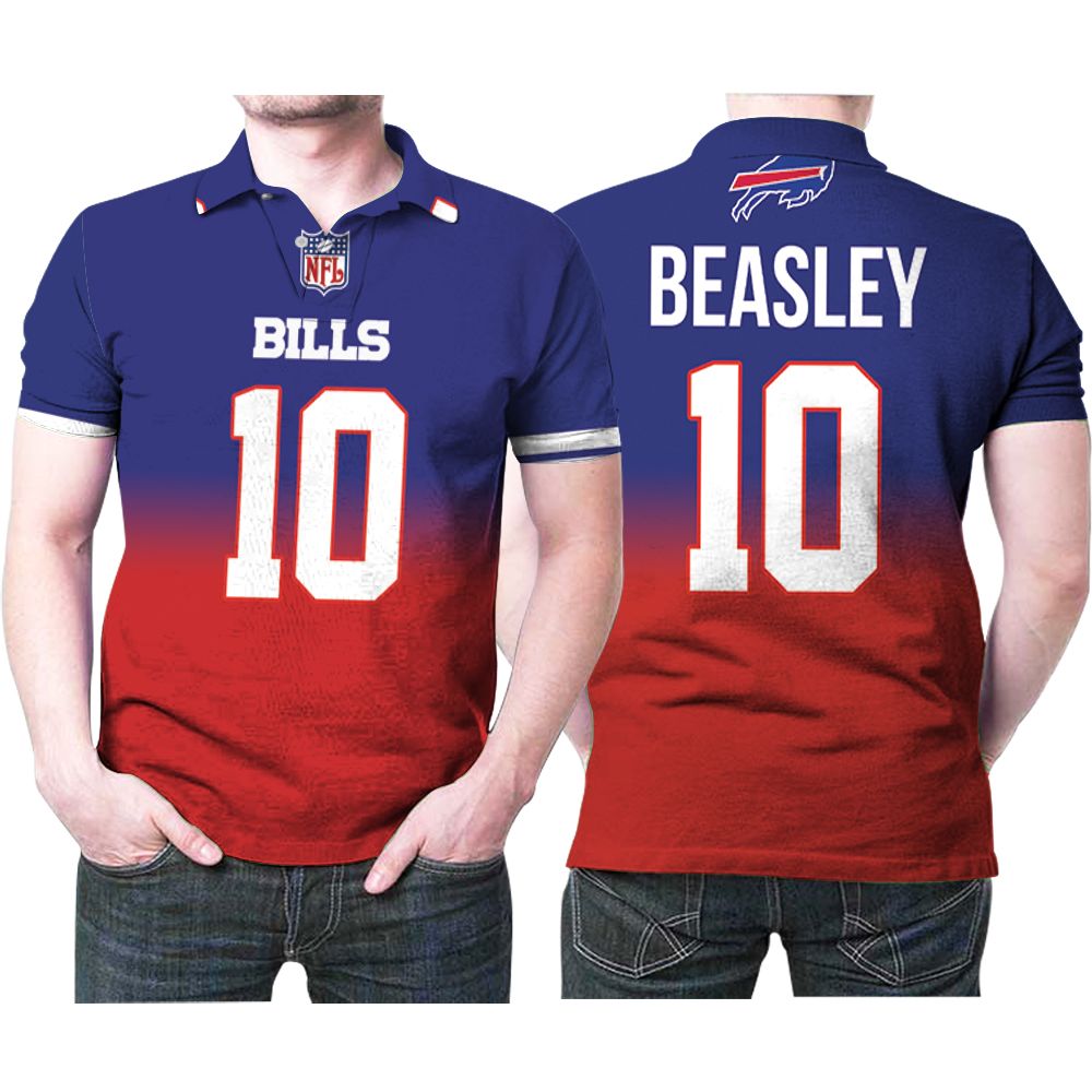 Buffalo Bills Cole Beasley #10 Great Player Nfl American Football Team Royal Color Crash 3d Designed Allover Gift For Bills Fans Polo Shirt