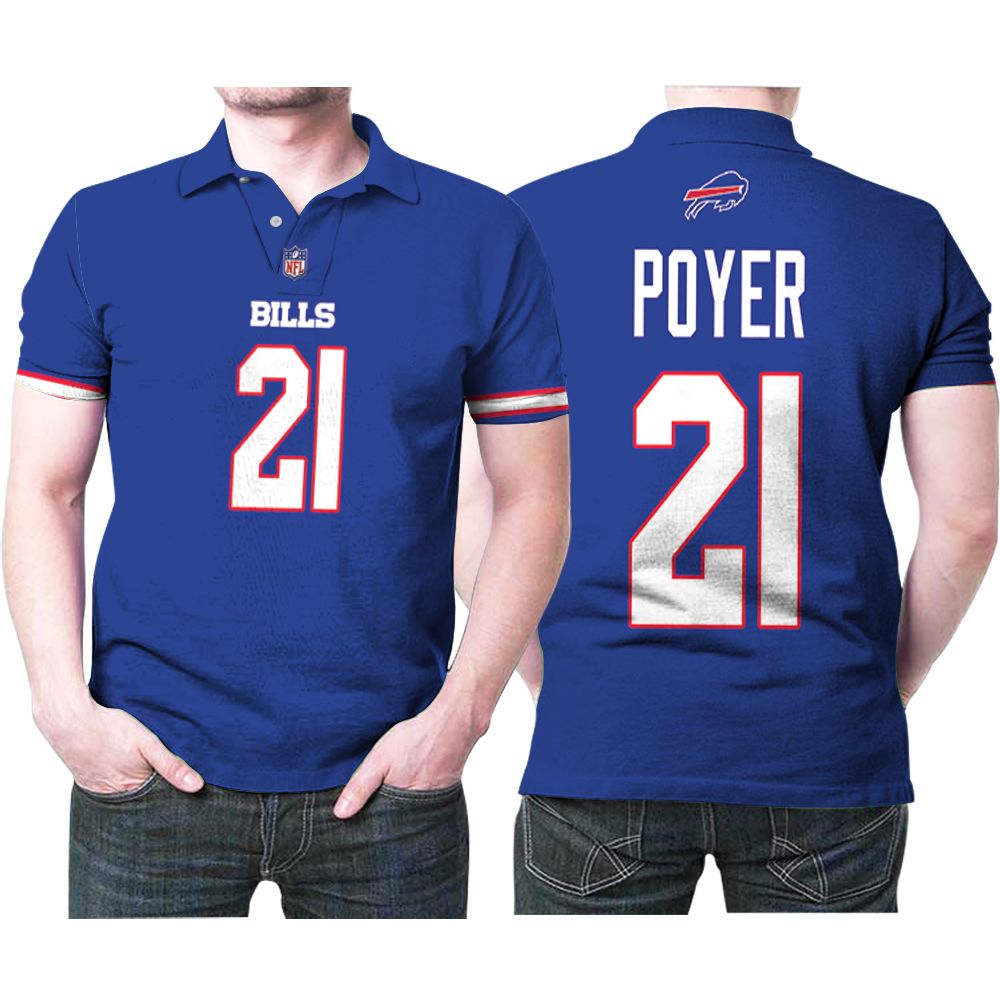 Buffalo Bills Jordan Poyer #21 Nfl Legend Player American Football Game Royal 3d Designed Allover Gift For Bills Fans Polo Shirt