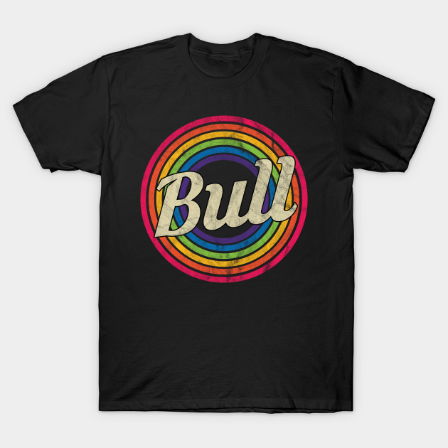 Bull - Retro Rainbow Faded-Style T-shirt, Hoodie, SweatShirt, Long Sleeve