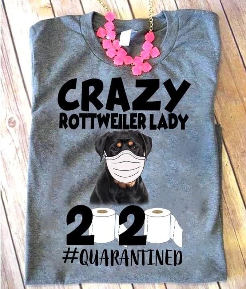 Bulldog Wearing Medical Mask Crazy Rottweiler Lady 2020 Toilet Paper Grey T Shirt Men And Women S-6XL Cotton