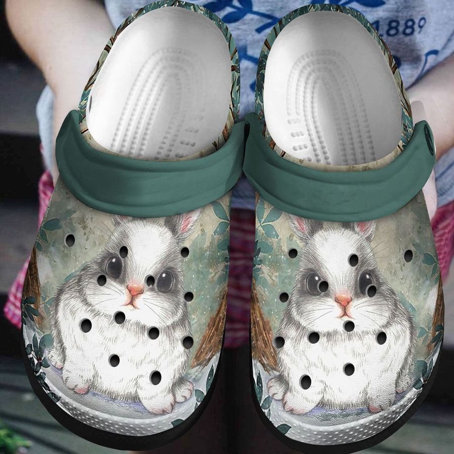 Bunny Rabbit  Gift For Lover Rubber Crocs Crocband Clogs, Comfy Footwear