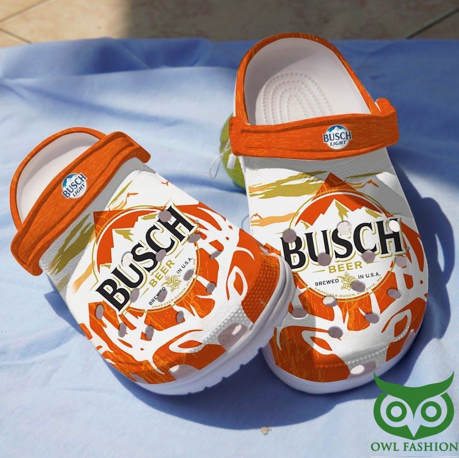 Busch Beer Deer Hunting Orange Crocs Shoes