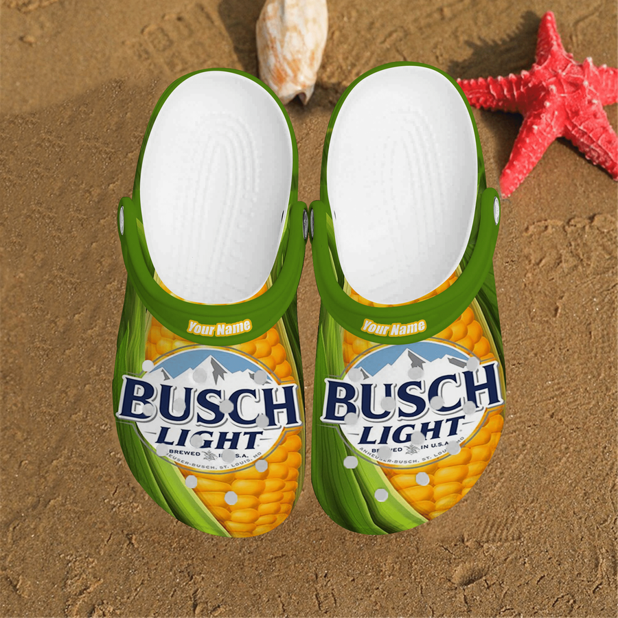 Busch Beer Drink Logo Your Name Comfortable For Man And Women Classic Water Rubber Crocs Crocband Clogs Comfy Footwear.png