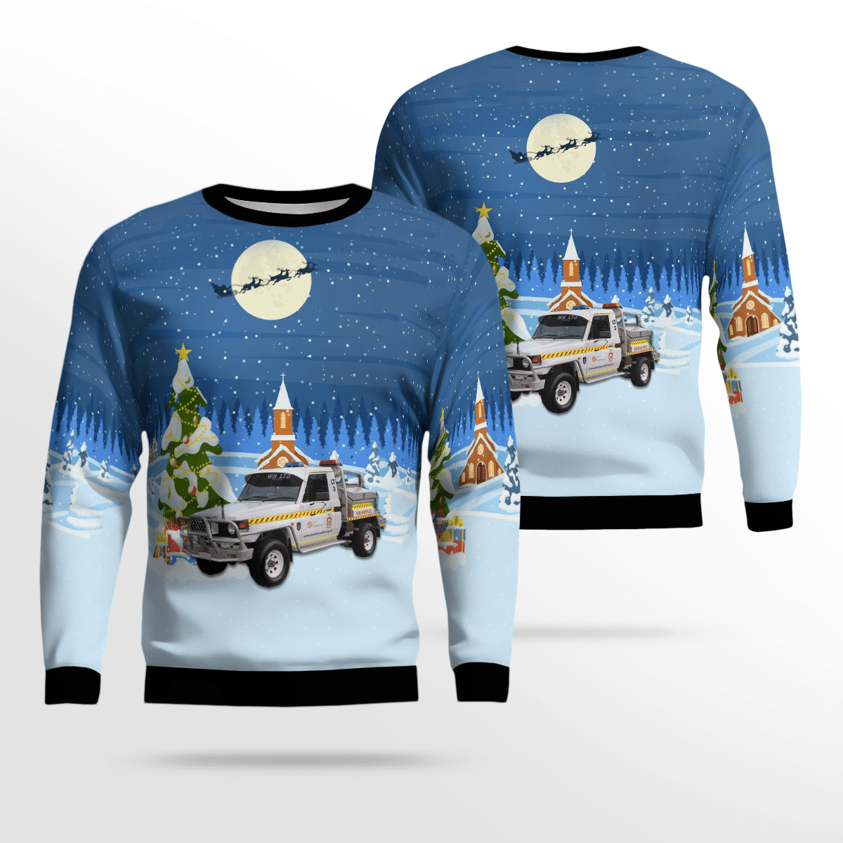 Bush Fire Service Ugly Christmas Sweater All Over Print Sweatshirt