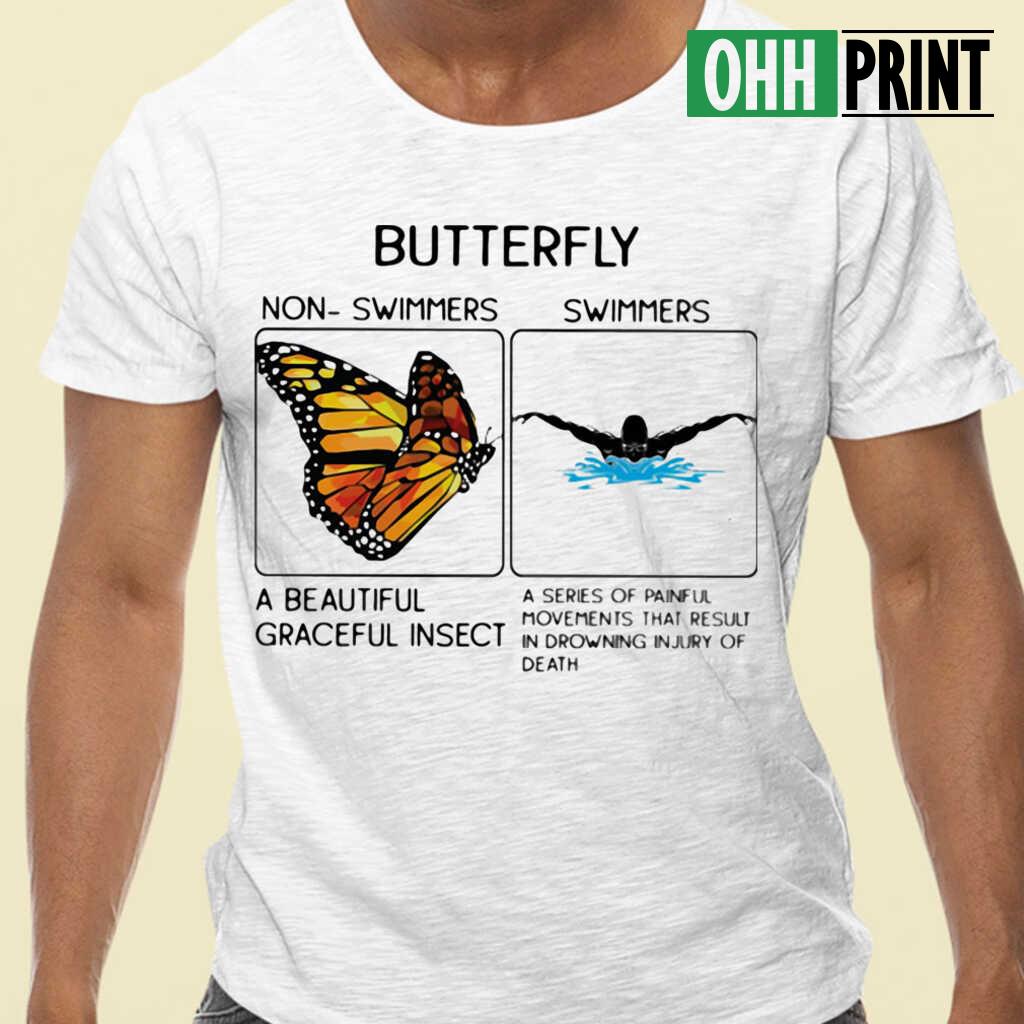 Butterfly Non-Swimmers T-shirts White