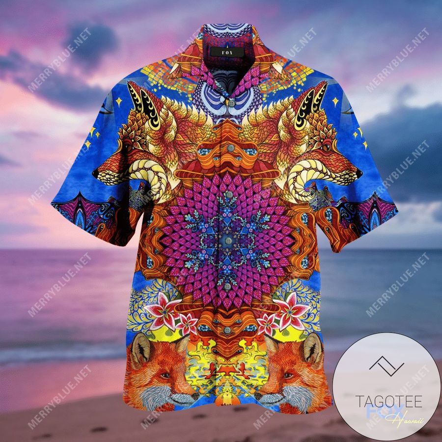 Buy Awesome Fox Unisex Authentic Hawaiian Shirt 2022