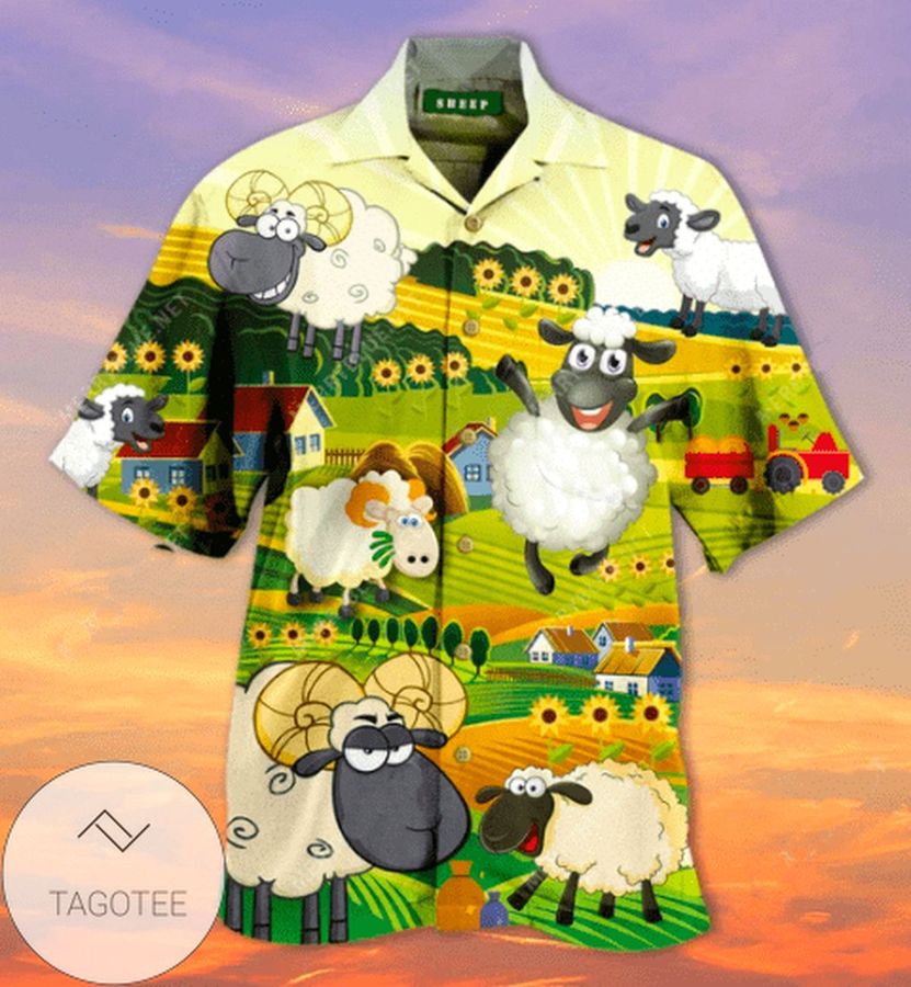 Buy Funny Sheeps In Happy Farm Hawaiian Aloha Shirts