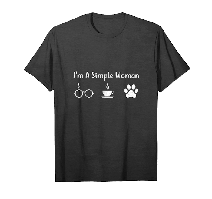 Buy I'm A Simple Woman Like Glasses Coffee And Dog Shirt Unisex T-Shirt