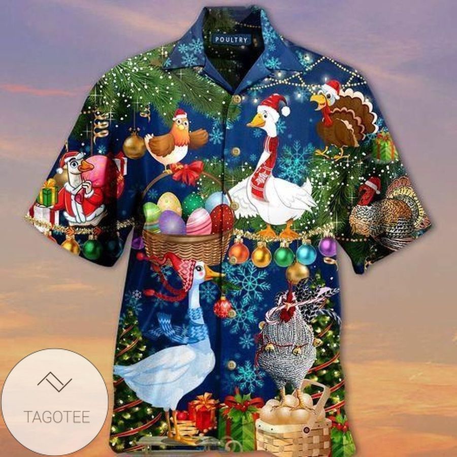 Buy Lovely Goose And Chicken Welcome Thanksgiving And Christmas Hawaiian Aloha Shirts