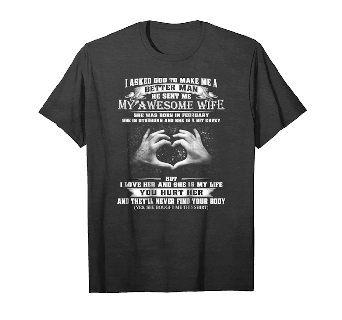 Buy Mens My Awesome February Wife Unisex T-Shirt