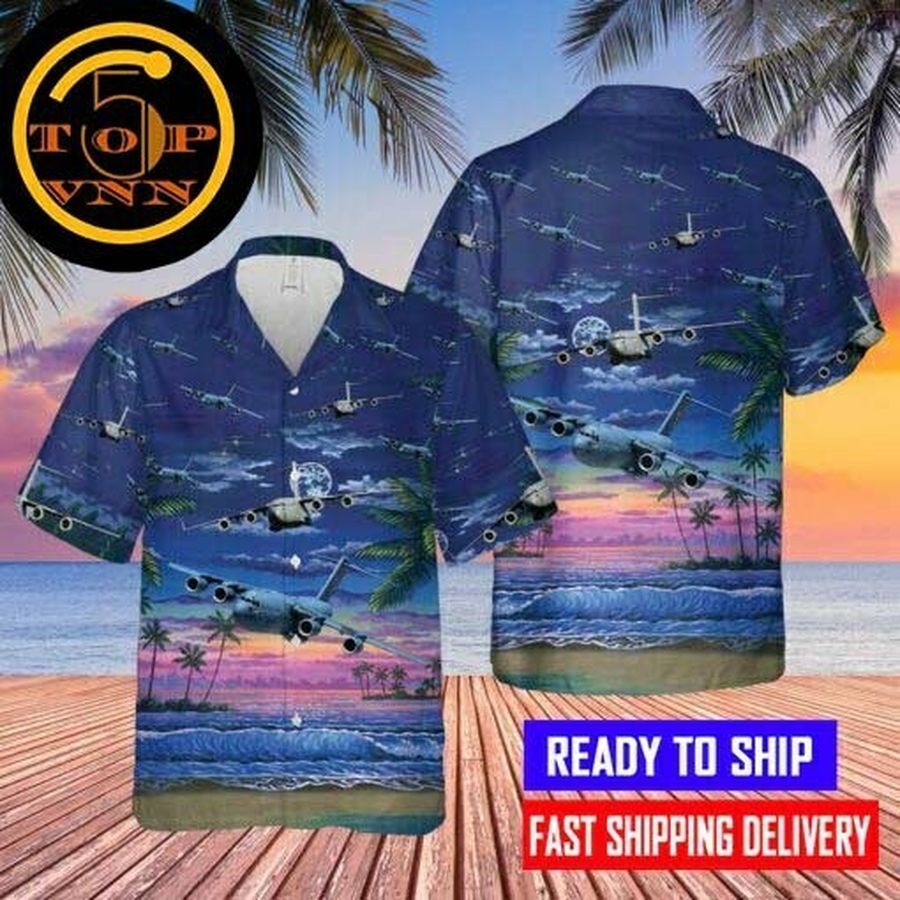 BUY NOW AF10 US Air Force Boeing Globemaster Hawaiian Hawaii Shirt