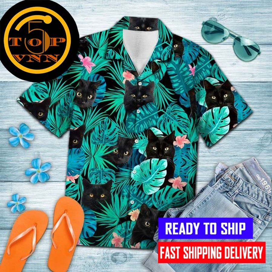 BUY NOW Black cat hawaiian shirt