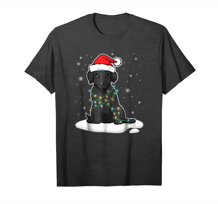 Buy Now Black Lab Dog Santa Xmas Light Tree On Snow Tshirt Xmas Unisex T-Shirt