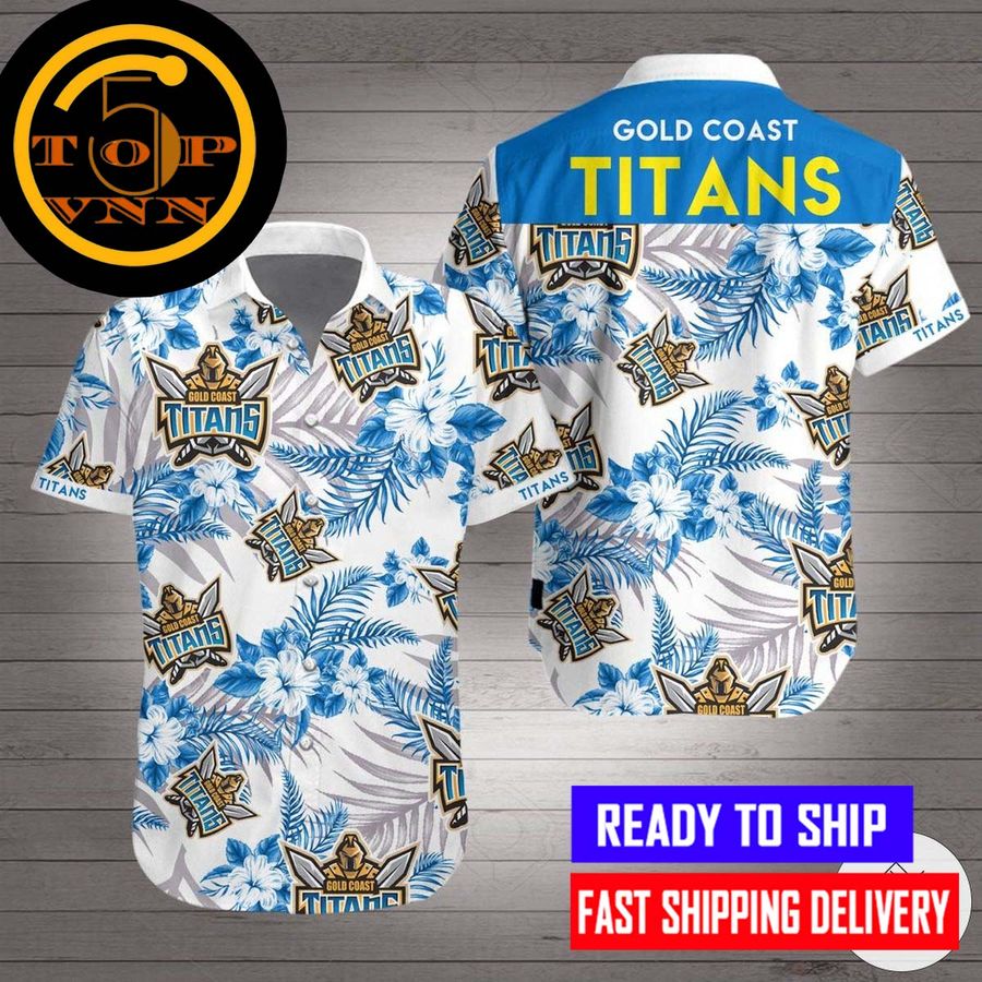 BUY NOW Gold Coast Titans Hawaiian Shirt