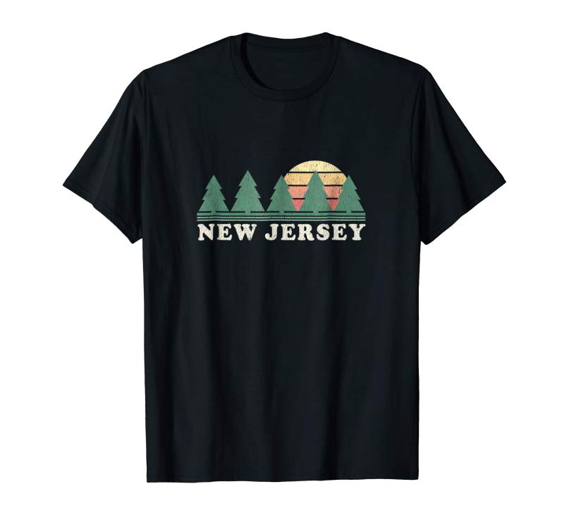 Buy Now New Jersey NJ T-Shirt Vintage Graphic Tee Retro 70s Design