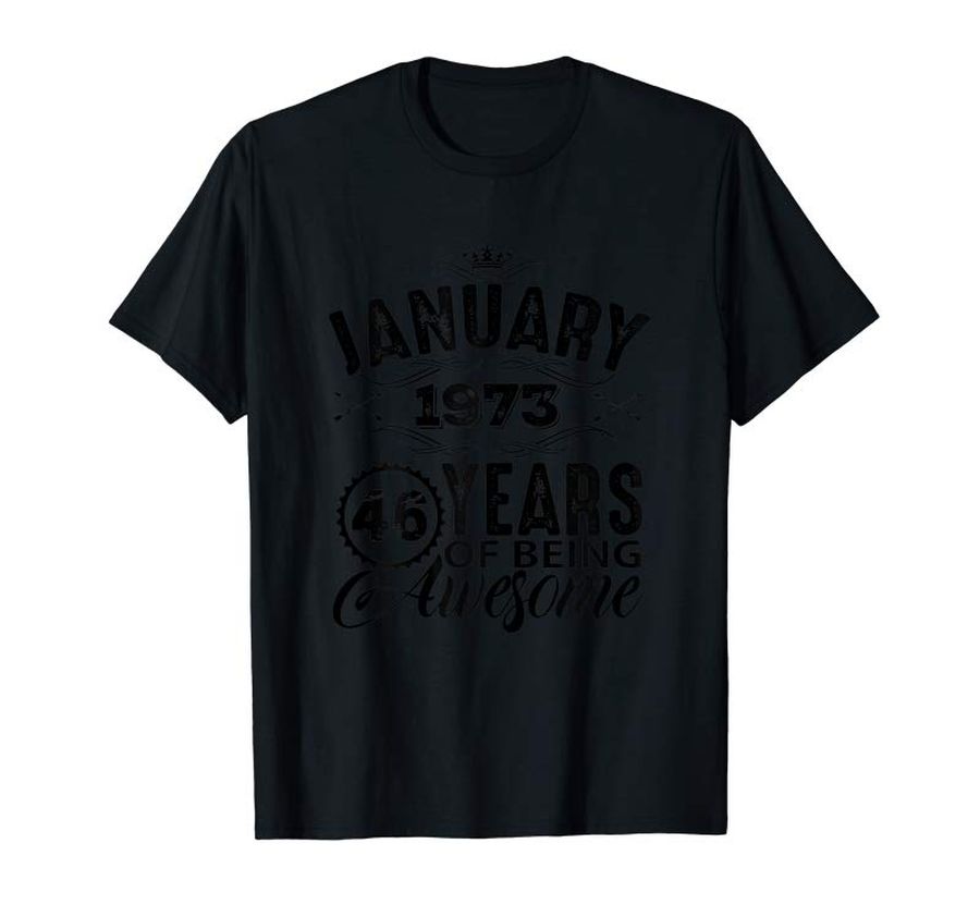 Buy Now Womens January Woman T Shirt 1973 46th Birthday Gift Decorations