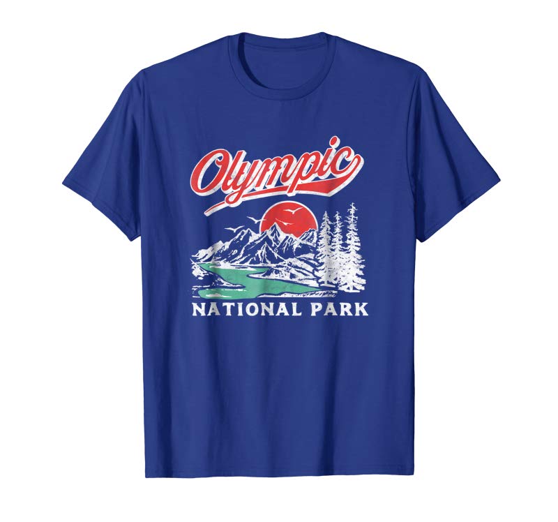 Buy Olympic National Park Retro 80's Mountains T-Shirt
