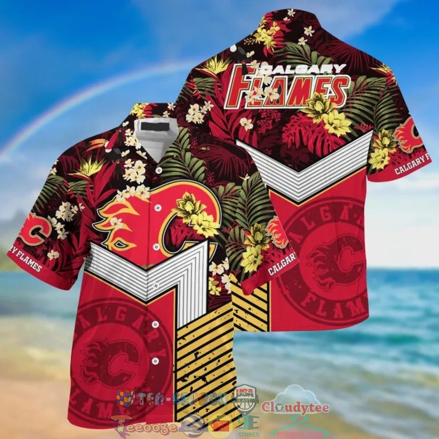 Calgary Flames NHL Tropical Hawaiian Shirt And Shorts – Saleoff