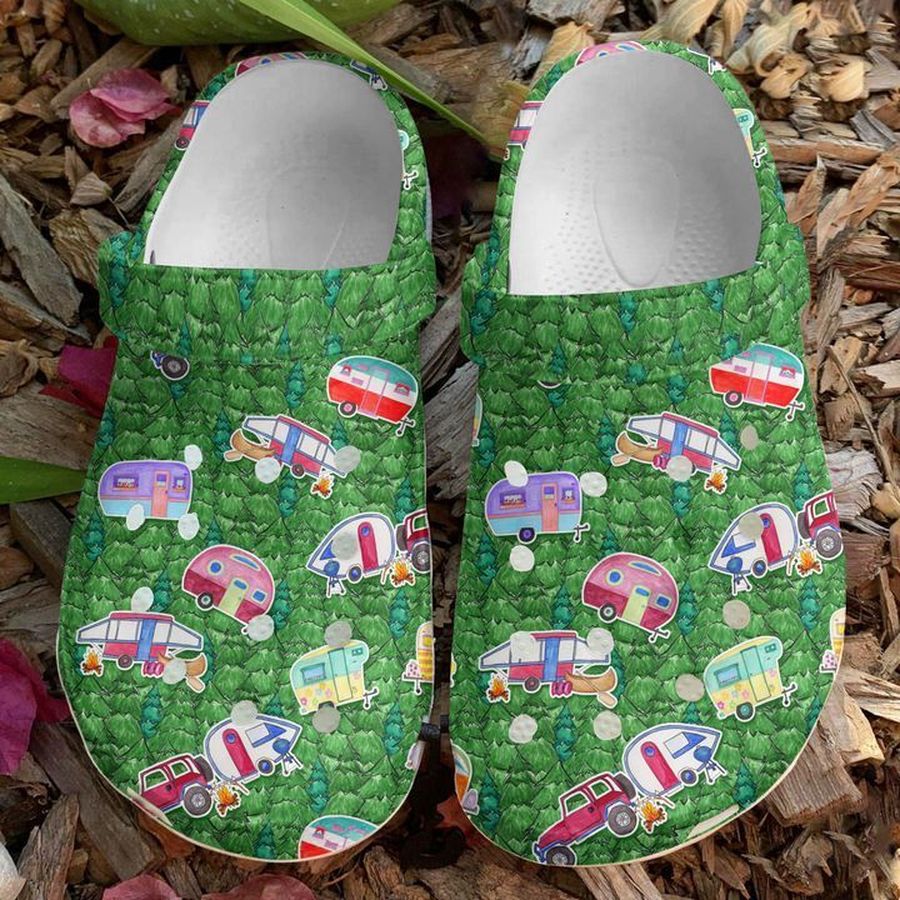Camping Campers In The Forest Sku 443 Crocs Clog Shoes