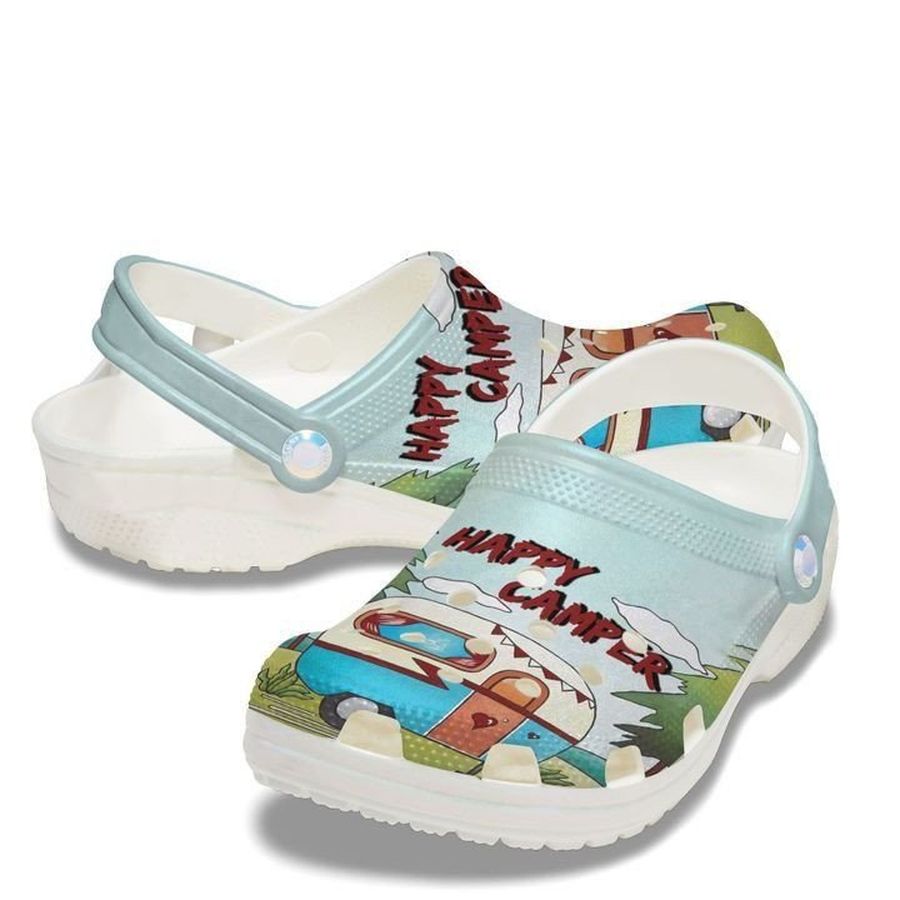 Camping Happy Camper Crocs Crocband Clog Comfortable For Mens Womens Classic Clog Water Shoes