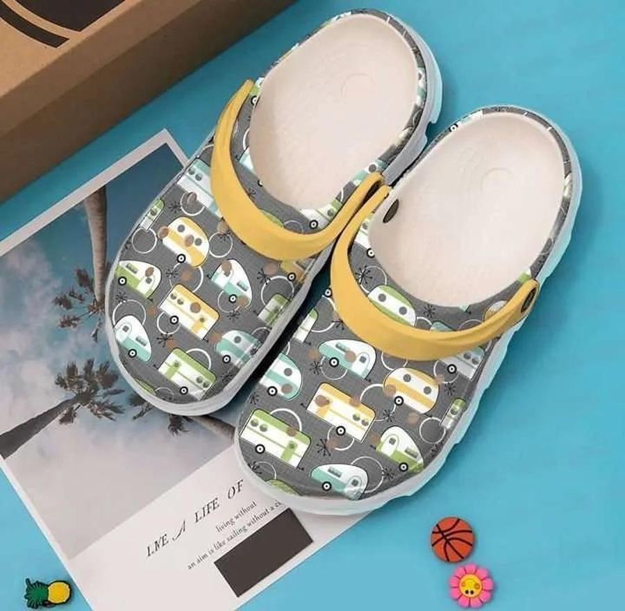 Camping Happy Campers Crocs Clog Fashion Style Comfortable For Women Men Kid
