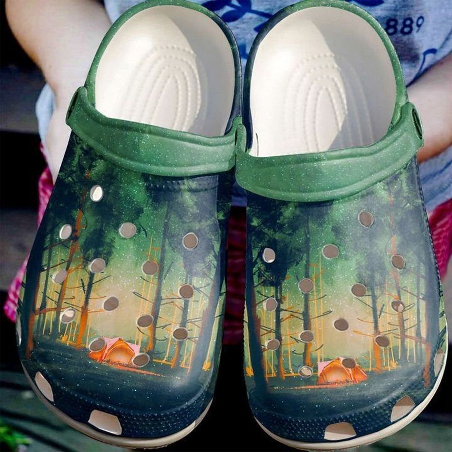 Camping In The Woods Crocs Clog Shoes