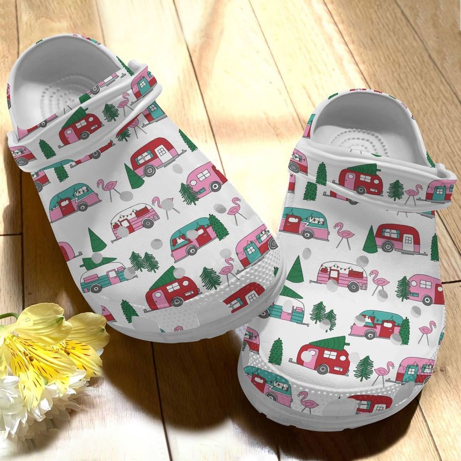 Camping Personalize Clog Custom Crocs Fashionstyle Comfortable For Women Men Kid Print 3D Happy Camping White