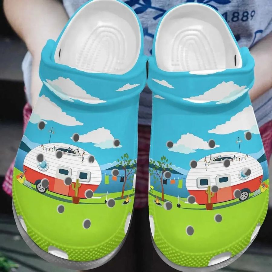 Camping Personalized Clog Custom Crocs Style Comfortable For Women Men Kid Print 3D The Van