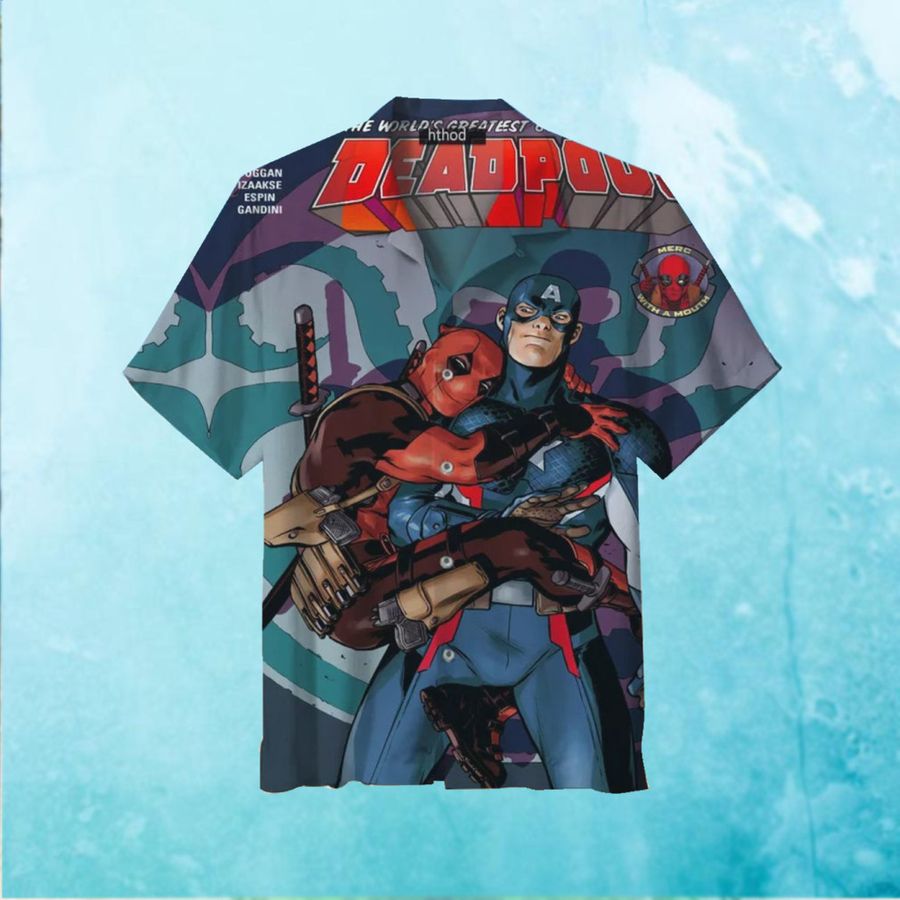 Captain America And Deadpool Hawaiian Shirt