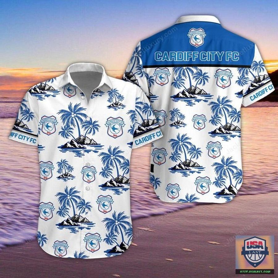 Cardiff City FC Aloha Hawaiian Shirt Beach Short – Hothot