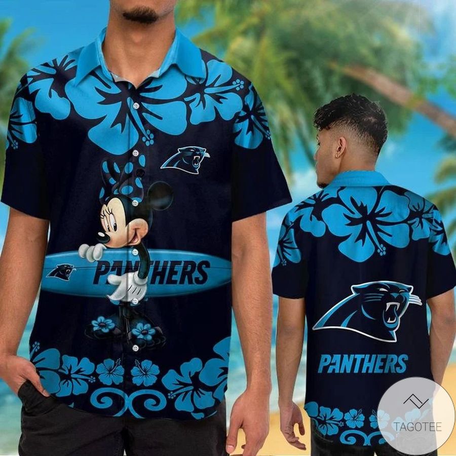 Carolina Panthers 038; Minnie Mouse Hawaiian Shirt