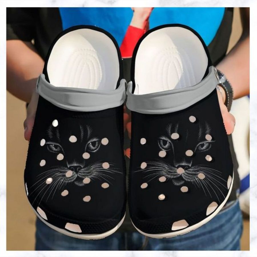 Cat Black Face Adults Kids Crocs Crocband Clog Shoes For Men Women Ht
