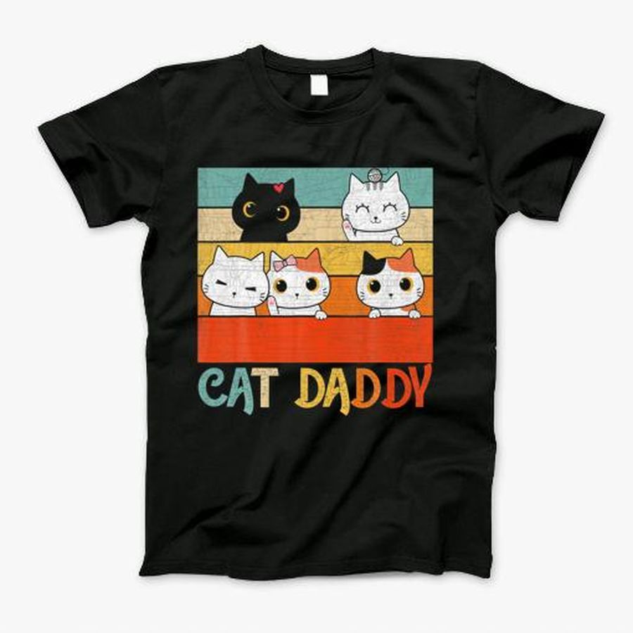Cat Daddy Vintage Kitten Cat Owners Fathers Day T-Shirt, Tshirt, Hoodie, Sweatshirt, Long Sleeve, Youth, Personalized shirt, funny shirts