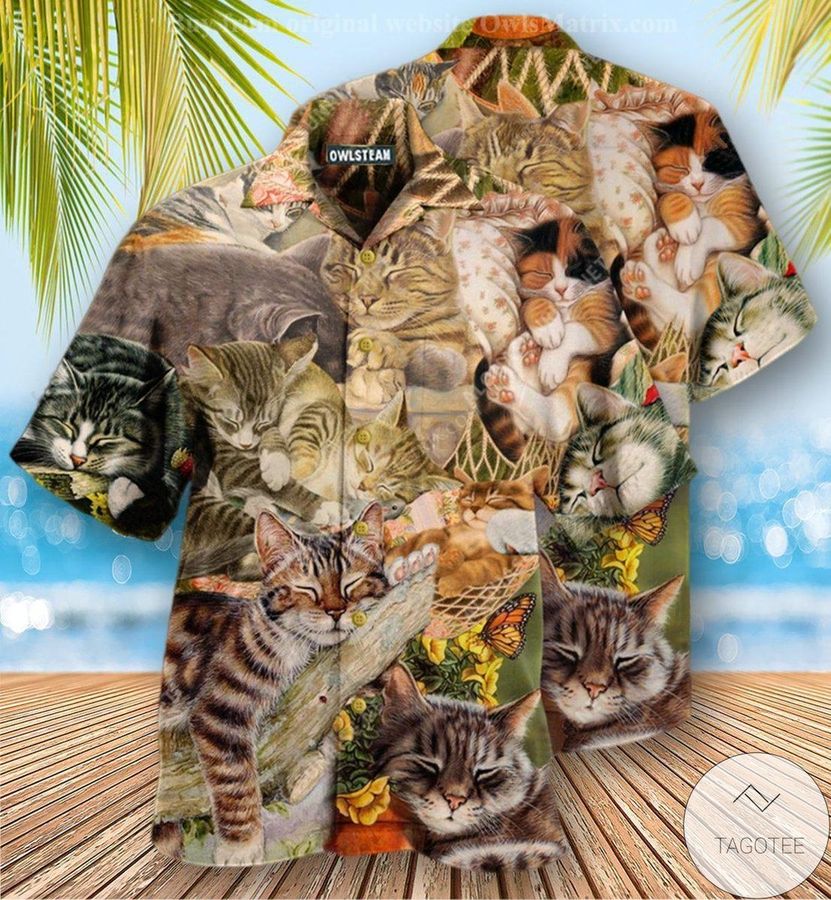 Cat Dreaming Sleeping Hawaiian Shirt
