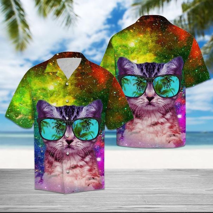 Cat Galaxy Hawaiian Shirt Pre10631, Hawaiian shirt, beach shorts, One-Piece Swimsuit, Polo shirt, funny shirts, gift shirts, Graphic Tee