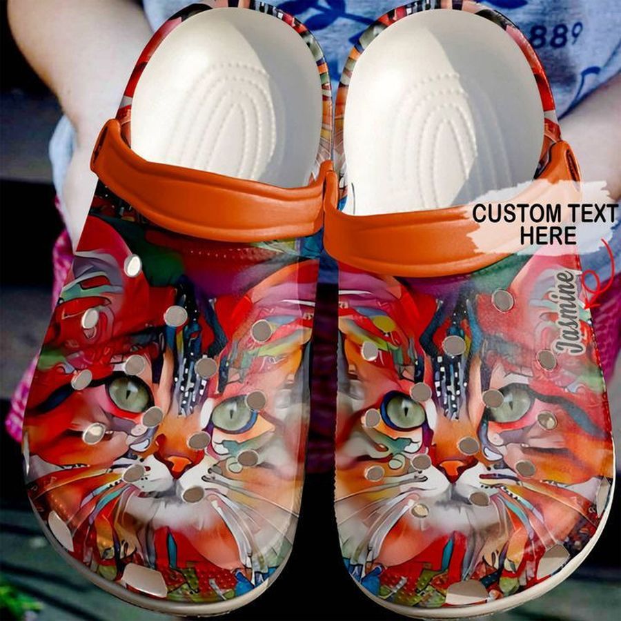 Cat Personalized Orange Cool Sku 533 Crocs Clog Shoes
