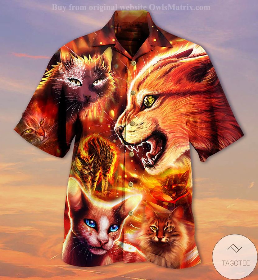 Cat Playing With Fire Hawaiian Shirt