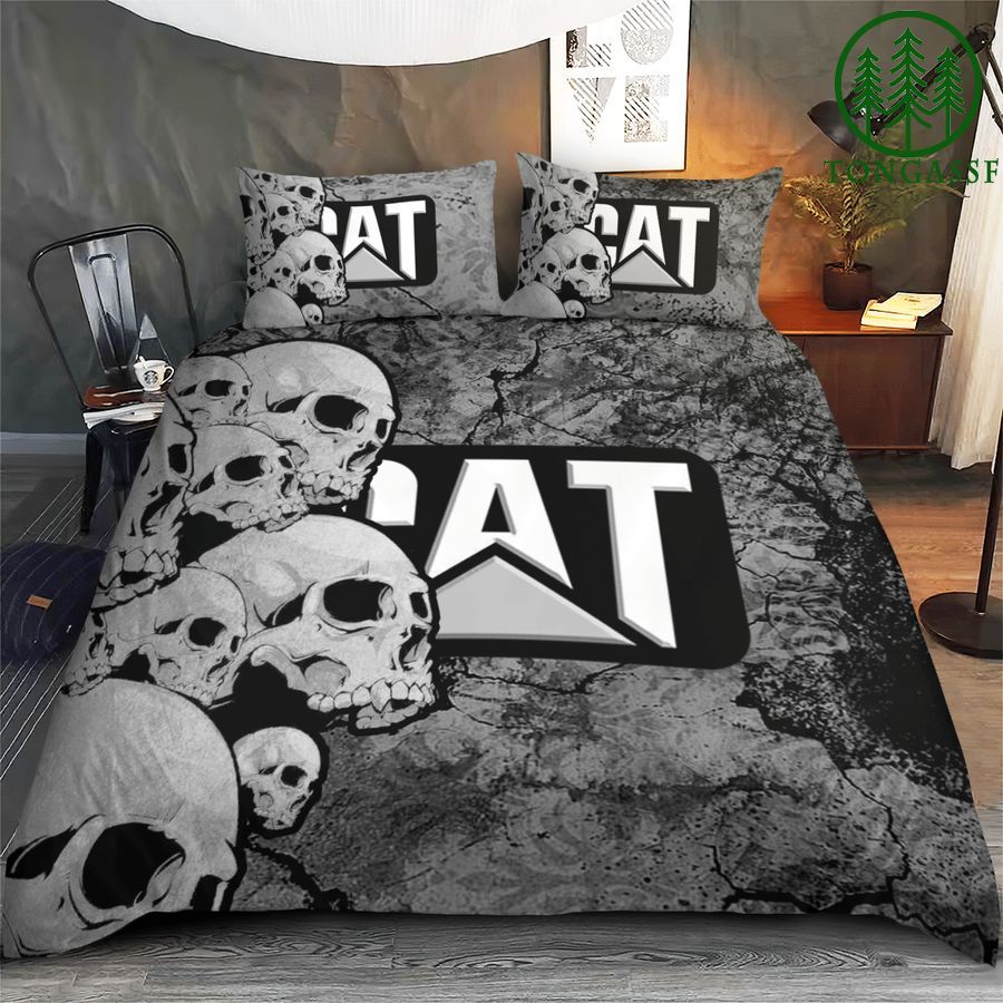 Cat Skull Cracked Art Bedding Set