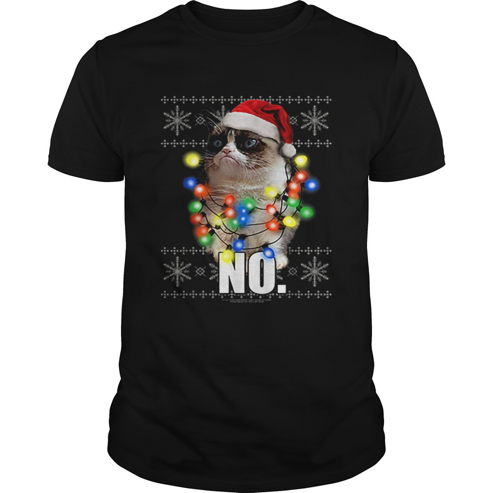 Cat Ugly Sweater NO Christmas Lights shirt halloween shirts hoodie