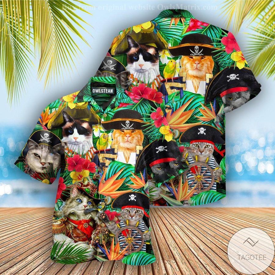Cats Its Pirate Life For Me Hawaiian Shirt