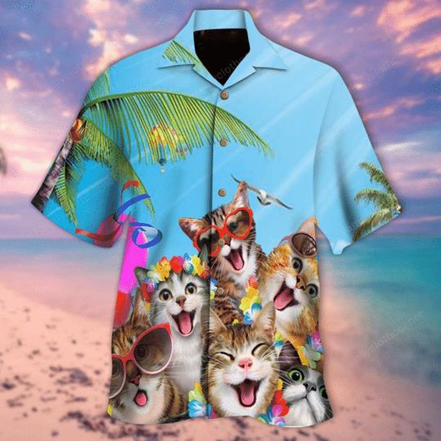 Cats Summer Beach Party Hawaiian Shirt Pre11542, Hawaiian shirt, beach shorts, One-Piece Swimsuit, Polo shirt, funny shirts, gift shirts, Graphic Tee