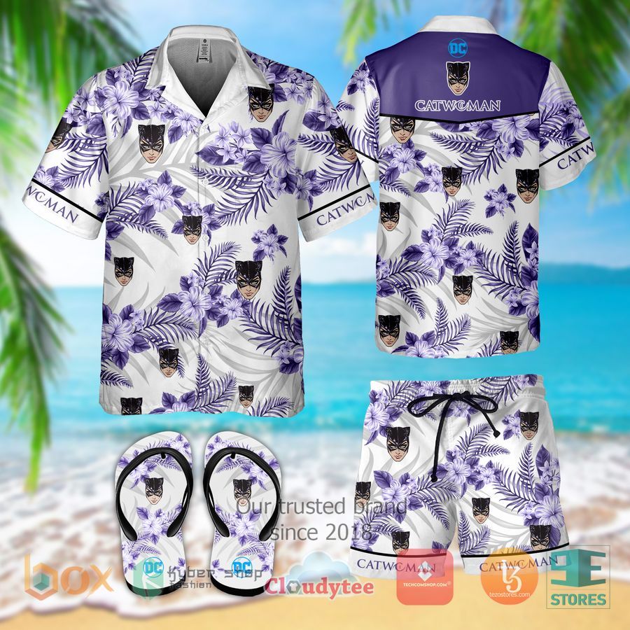 Catwoman Hawaiian Shirt, Short, Flip Flops – LIMITED EDITION