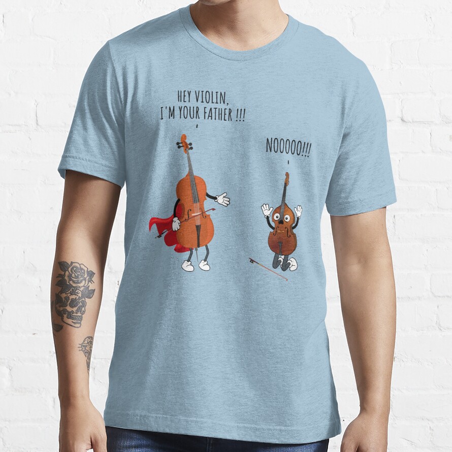 Cello And Violin Father And Son Funny Musical Evolution For Music Lovers  Essential T-Shirt