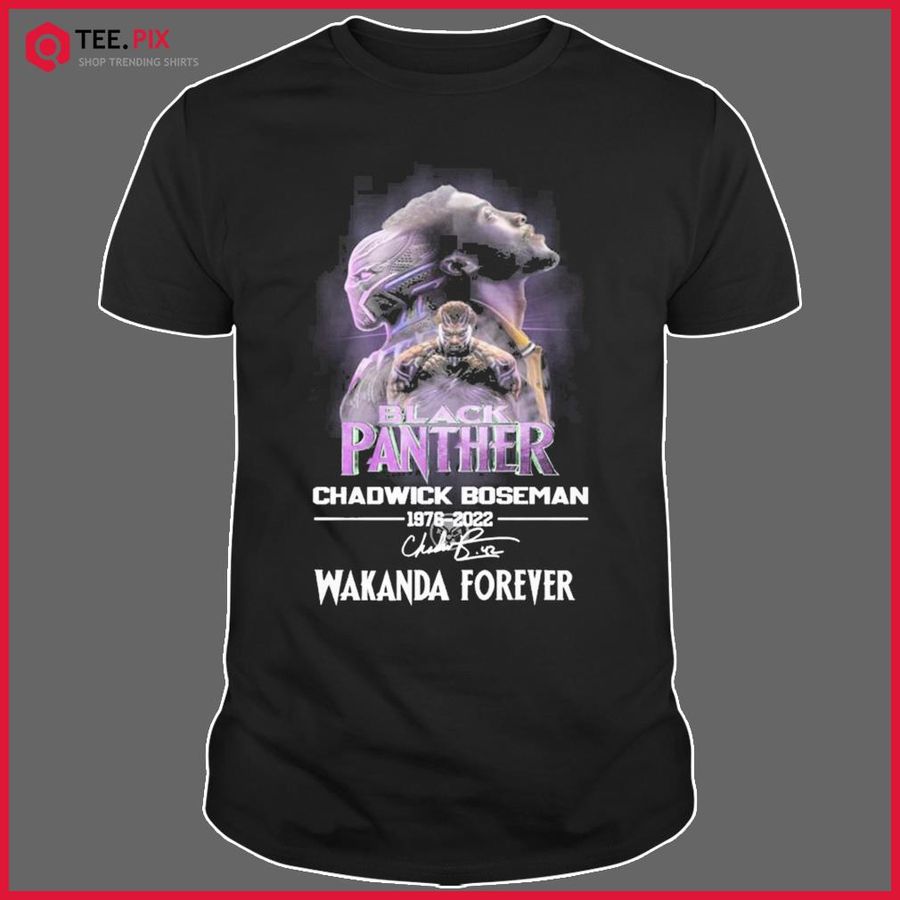 Chadwick Boseman Black Panther 1976-2022 Wakanda Forever Signature Shirt